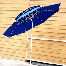 시둥마켓 +[시둥마켓]+_ 여름파라솔 파라솔고정대 파라솔삼각받침대 테라스파라솔 파라솔세트, 접이식 캠핑 그늘막 2단 꺽기 파라솔 받침미포함 그늘막, 블루