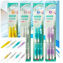 위월천 투컴 치간치솔 6P 4종 택1 치간솔 이빨세척기 치석제거기 치아세척기, 1.0mm