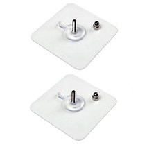 PKFARM 강력접착 시공없는 간편 접착 볼트 매직 볼트나사 선반고정 볼트 다용도 볼트, 4개입, 투명