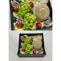 [백화점납품과일]초신선 당일경매입고 자두4수 샤인머스켓2수 메론1수 생일선물 고당도 기념일 선물세트/가락시장 최상급과일, 샤인머스켓2수자두4수메론1수