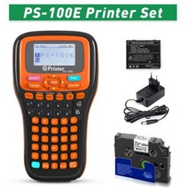 PS100E 휴대용 무선 라벨 프린터 TZeFX231 Brother P-touch 메이커 테이프와 호환되는 산업용, 04 Printer Set, 미국 플러그