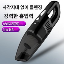 차량용 미니 청소기 휴대용 소형 차량용 건습 겸용 청소기, 와이어드 모델[우아한 블랙]