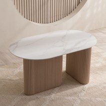 모델하우스에서 본듯한 세라믹 식탁 테이블 (1400/마블상판), 화이트