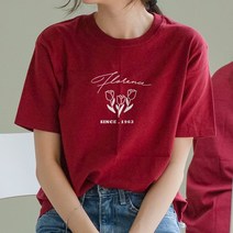 험블스튜디오 플로렌스 감성 프린팅 코튼 루즈핏 여자 반팔티