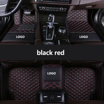 캐딜락 트렁크 바닥 실내 가죽 코일매트 XT4 XT5 XT6 CT4 CT5 CT6 CTS 차박 스타일링 간지 kalaisike 사용자 정의 로고 자동차 매트 크라이슬러 300c, 블랙 레드