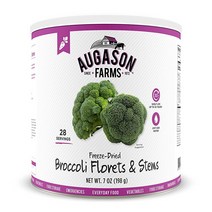 Augason Farms 냉동 건조 브로콜리 플로렛 & 스템 198.4g(7온스) No. 10캔