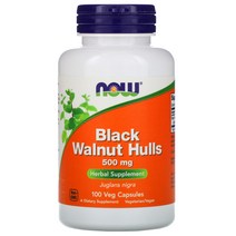 나우푸드 흑호두 껍질 500mg 100캡슐 Now Foods Black Walnut Hulls