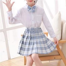 FANSYLI 2022 가을 여아 스쿨룩 JK 세트 스커트 7G