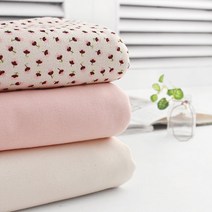 자체브랜드 대폭오가닉양면다이마루 벚꽃송이3종, 핑크무지