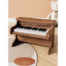 RICZAC 미니 피아노 25 keys electronic wood 선물, 월넛컬러 (목재피아노 )