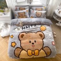 누빔이불커버 애니메이션 큐트 고양이 밀크 융 4종 겨울 플란넬 증후법 라이플 보온 침대시트 2945266423