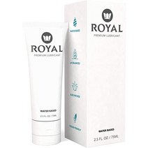 Royal Personal Lubricant for Women Men - Water Based Aloe Organic Vegan pH Balanced Gluten Free Petroleum Free Glycerin Free Edible Premium Lube 2.5 O