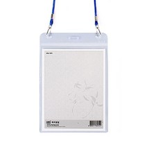 제이엠컴-관광 명찰 군 120mm x 155mm 10개입 네임택 네임텍 네임카드 행사용명찰 목걸이형명찰-JM, JM-01 청색