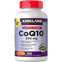 커클랜드 코큐텐 코엔자임 CO Q10 300mg 100소프트젤, 100 카운트(1개 팩)