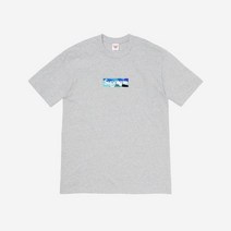 [정품] 슈프림 x 에밀리오 푸치 박스로고 티셔츠 헤더 그레이 블루 - 21SS Supreme Emilio Pucci Box Logo T-Shirt Heather Grey Blue