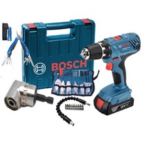 보쉬충전드릴GSB18V-21세트 배터리20Ah/악세사리100P+보쉬플렉시블아답타300mm+보쉬멀티플라이어+코너드릴