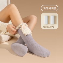 프리미엄 발열 양말 사무실 발난로 발찜질기 수족냉증발난로 풋워머 발열양말수족냉증+보조배터리2개, 핑크
