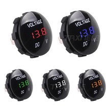 측정공구 DC 5V-48V 방수 자동차 오토바이 전압계 LED 패널 디지털 볼트 디스플레이 12V 24V 36V 테스터, 03 파란_01 without Panel