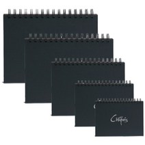 삼원 양장크로키 스케치북 스프링 블랙 105g (5종 택1), B5