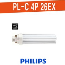 필립스 PHILIPS MASTER PL-C 4P 26EX 삼파장 FDL26W 형광등, 주광색-865-환하게 밝은 흰 빛