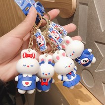 (1+1)블루래빗 토끼띠 계묘년 토끼 굿즈 키링 열쇠고리, 하트래빗