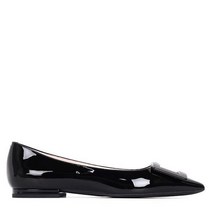 로저비비에 Roger Vivier 블랙 고메틴 래커 버클 발레리나 플랫 RVW57527920D1PB999
