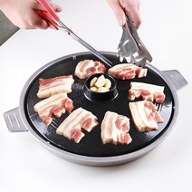 솥뚜껑 불판 마늘 구이용 돌판 삼겹살 30cm, 맥반석 솥뚜껑 불판 대 350
