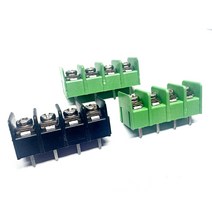 PCB 터미널블록 나사고정형 4P 7.62mm 8.5mm 그린/블랙, 블랙, 1개