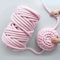 자이언트 얀 1KG 패브릭얀 굵은 실 핸드니팅 루피망고실, 빅얀1kg-핑크