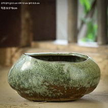 수배화분 세라믹 동전초록라 무공용기 수양식물 부귀죽 홈인테리어, CZ구리녹색유약수경법-05