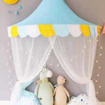 노르딕마을 반달 침대 캐노피 여아 공주침대, 블루스카이