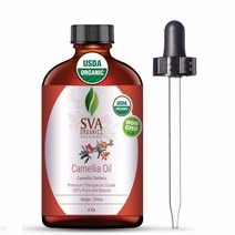 SVA Organics 카멜리아 동백꽃 오일 냉압착 Camellia Oil Organic 118ml, 1개