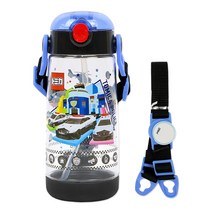 토미카 원터치 스트로 보틀 480ml 유아 어린이 어깨끈 빨대 물통 가벼운 어린이집 물병 소풍 피크닉, 단품