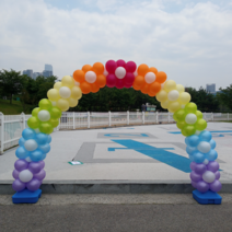 풍선아치 출장데코 스몰플라워 학교 유치원 졸업 입학 축제 행사 이벤트 개업 오픈 미추홀풍선, 핑크 레드