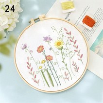 십자수패키지 보석 해바라기 액자 프랑스DIY 크로스 스티치 키트 꽃 식물 패턴 스탬프 자수 스타터 키트 공, 17 24, 1개