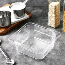 PC 밧드 2와 6분의1 투명 바트 업소용 주방용품 플라스틱 받드 냉장고 보관용기 식당 반찬통