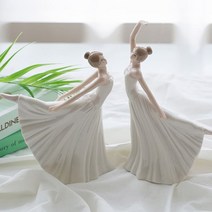 인테리어 장식 소품 세라믹 우아한 발레리나 2P세트