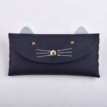 [레더키트]가죽공예DIY키트 고양이캐릭터 필통만들기 1세트 천연사피아노 7색-유치원 초중고 방과후 센터 수업재료, 사피아노, 네이비