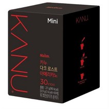 카누 다크 로스트 아메리카노 미니 원두커피믹스, 1박스, 30개입