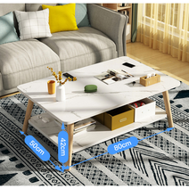 거실테이블 탁자 사각형 원형 1단 2단 더블 수납형 인테리어 좌식 1인용 2인용 테이블, 마블