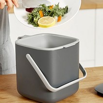 국산 냉동실 음식물 쓰레기통 자취 쓰레기 짬통 잔반통 식당 업소용 가정용 캠핑 거름통 씽크대 밀폐 처리 싱크대 수거통 찌꺼기 주방 보관통 홀더, 아이보리