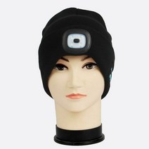 블루투스 비니 모자 방한모 무선 블루투스 5.0 비니 헤드램프 USB 충전식 유니섹스 뮤지컬 모자 스컬리 &am