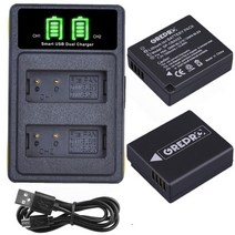 배터리 카메라용 밧데리 DMW-BLG10 배터리 DMC TZ100 GX9 TZ80 GX80 GX7 LX100 DMC-GX80 Mark II, 06 1Charger 2Battery