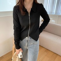 포미데이 와플패턴 사선포인트 집업 셔츠 가디건