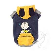 새임 포켓 후드 티셔츠 네이비 강아지셔츠 새끼강아지옷 리트리버옷, M