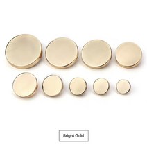 금장 단추 골드 금속 블랙 청바지 의류에 대 한 큰 셔츠 공예 바느질, 밝은 금, 30mm 6개