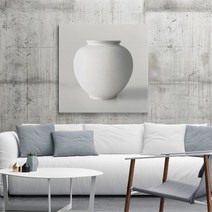 다복상징 순백 달항아리 백자 도자기 그림 액자 6호, 1번, 1개