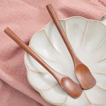 대추나무 천연 옻칠 사각 아이스크림스푼 버터스푼 티스푼, 사각 아이스크림 스푼, 1개