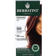 허바틴트 라이트 마호가니 체스넛 Herbatint Permanent Haircolor Gel 5M Light Mahogany Chestnut 135ml, 1팩