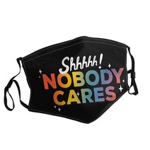 Shhh Nobody Cares 성인용 인쇄 마스크 일본 만화 영화 방진 빨 조절 가능